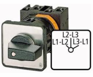 Voltmetrový spínač Eaton L1-L2/L2-L3/L1-L3 3P 20A, vestav...