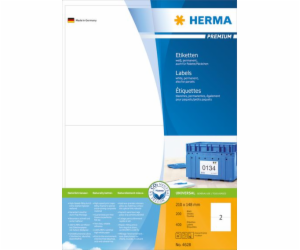 Herma Premium etikety A4, bílé, matný papír, 200 ks (4628)