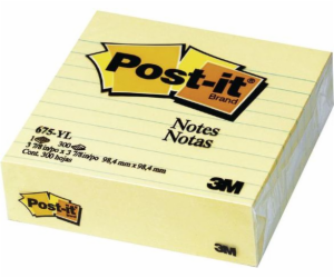 Post-it Pad 675-YL 100x100mm s podšívkou, žlutá (3M0257)