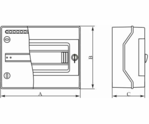 Elektro-Plast 1x4 přisazený modulární rozváděč IP65 RH-4Z...