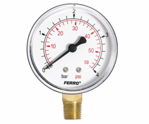 Ferro Manometr 63mm, 1/4" boční připojení M6304R