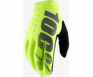 100% rukavice 100% BRISKER Youth Glove fluo žlutá vel. M ...