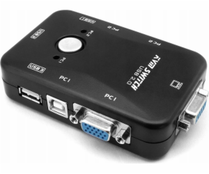 KVM VGA SPÍNAČ 2X1 SPÍNAČ 3XUSB HUB BOX