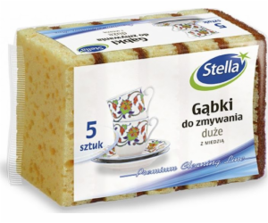 Stella STELLA houbičky na nádobí, s mědí, velké, 5 ks, žl...