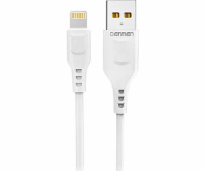 Denmen USB-A – Lightning kabel 1 m bílý (29347)