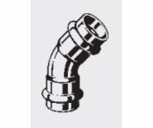 Viega 45° oblouk 2-přírubový FKM 22mm (628 314)