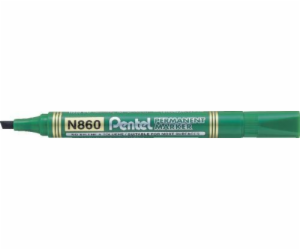 Pentel Permanentní popisovač N860, zkosený hrot, zelený (...