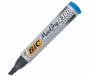 Bic permanentní popisovač 2300, modrý zkosený hrot