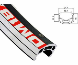 ALEXRIMS DM18 mtb ráfek 26x32 děr. boční CNC kryt černý (...