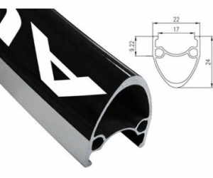 ALEXRIMS AT490 silniční ráfek 700x28 děr CNC strana černá...