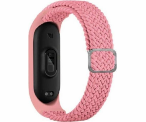 Beline Beline Mi Band 5/6 Textilní pásek růžový/růžový