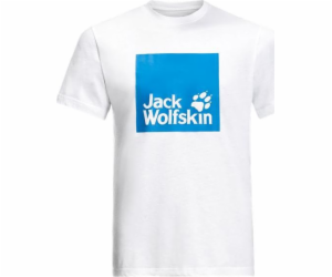 Pánské tričko Jack Wolfskin OCEAN LOGO TM white rush veli...