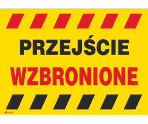 ANRO Výstražná značka Zakázaný průjezd 350 x 250mm (B15/L/R)