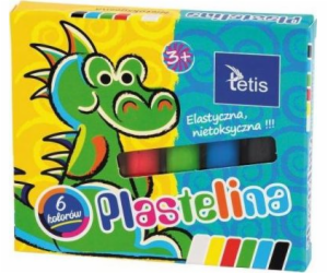 Tetis Plastelína 6 barev 15g