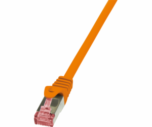 LogiLink Patchcord CAT6, S/FTP, PIMF, 0,25 m, oranžový (C...