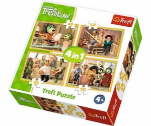 Trefl Puzzle 4v1 Treflik family - Přípravy na ples