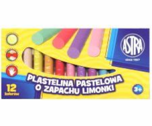 Plastelína Astra Pastel, 12 barev, vůně limetky