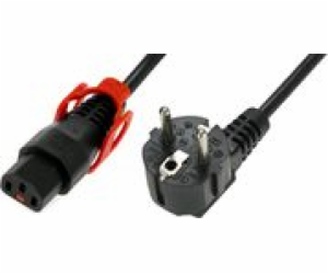 MicroConnect IEC LOCK+ C13 - R/A napájecí kabel SCHUKO, 2...