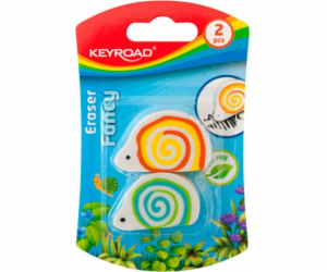 Keyroad Keyroad Universal Eraser Snail, 2 ks, blistr, Mix...