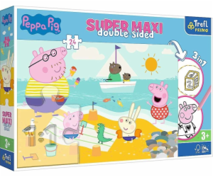 Trefl Oboustranné puzzle 24 dílků Super Maxi Happy Peppa'...