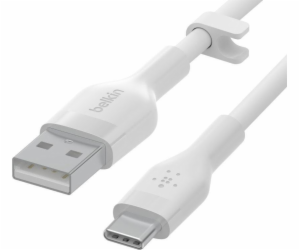 Belkin Belkin USB-A - USB-C silikonový 1M bílý USB kabel