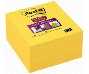 Post-it Super Sticky žluté podložky, kostka 76x76mm, 350 ...