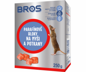 Návnada na hlodavce parafínové bloky  BROS 250 g