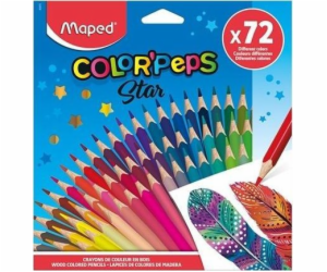 Trojúhelníkové pastelky Maped Colorpeps 72 barev