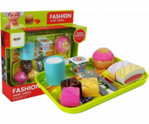 LEANToys Food Set Dezertní dort s podnosem