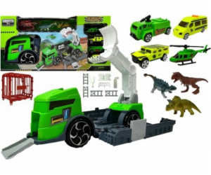 LEANToys Dinosaur Truck Transporter Set