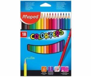 Trojúhelníkové pastelky Maped Colorpeps 18 barev