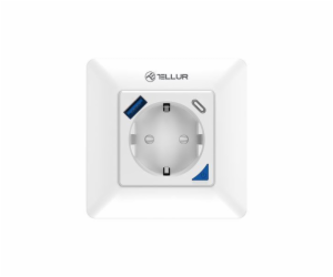 Tellur Smart WiFi Wall Plug 3600W 16A, PD20W, USB 18W, en...