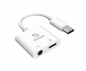 AKASA adaptér USB-C to 3.5mm Jack & PD 15W Nabíjecí port,...