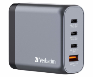 Verbatim GNC-140 GaN Charg. 140W 3xUSB-C PD, 1xUSB-A QC 3...