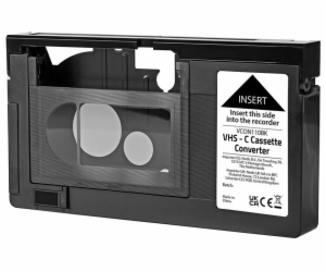 NEDIS kazetový adaptér VHS-C na VHS/ Plug and play/ černý