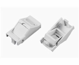 Modul neosazený 1x RJ45, 22,5x45 mm s prachovkou úhlový