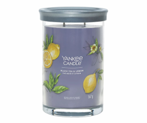 Svíčka ve skleněném válci Yankee Candle, Černý čaj s citr...