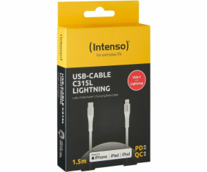 Intenso USB Cable C315L Nylon 1,5m white USB-C / Lightnin...