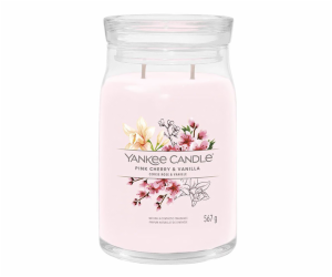 Svíčka ve skleněné dóze Yankee Candle, Růžové třešně a va...