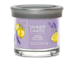 Svíčka ve skleněném válci Yankee Candle, Citrón a levandu...