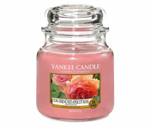 Svíčka ve skleněné dóze Yankee Candle, Vyšisovaná meruňko...