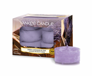 Svíčky čajové Yankee Candle, Sušená levandule a dub, 12 ks