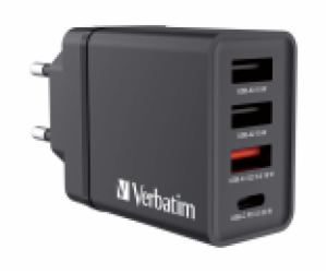 Verbatim USB nabíječka do sítě 30W,4 portová,černá