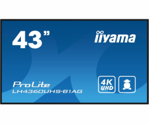 43" iiyama LH4360UHS-B1AG: VA,4K UHD,And.11,24/7