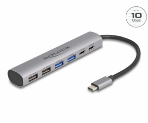 Delock 6 portový rozbočovač USB se 4 x zásuvkami USB Typu...