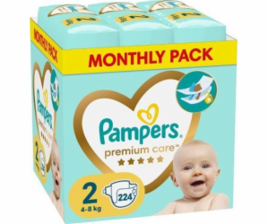 Pampers Premium Care Plenky Velikost 2, 4-8kg, 224ks