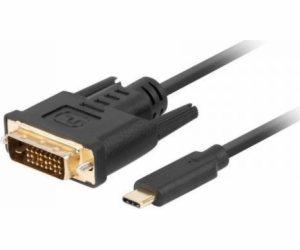 Lanberg USB-C(M)->DVI-D(24+1)(M) kabel 3m černá