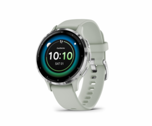 Garmin Venu® 3S, Silver/Sage grey, Silicone band