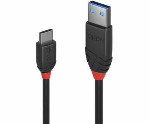 Kabel USB 3.2 Gen 2, USB-A samec > USB-C samec, Black Line