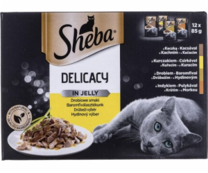 Sheba Sheba Del v želé drůbeží příchutě 12x85g